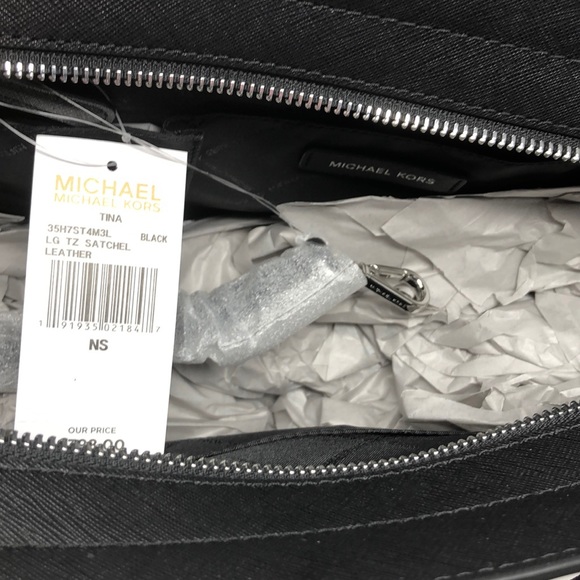 NWT Michael Kors Tina Large Saffiano satchel - Picture 5 of 8